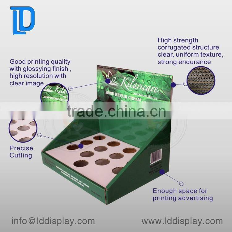 cardboard counter table top displaying stands, table display rack