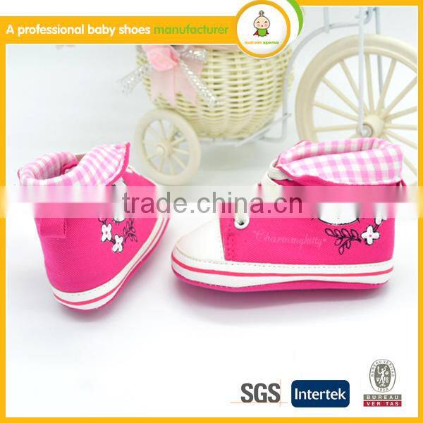 wholesale cheap OEM mix color mickey canves cheap baby shoes