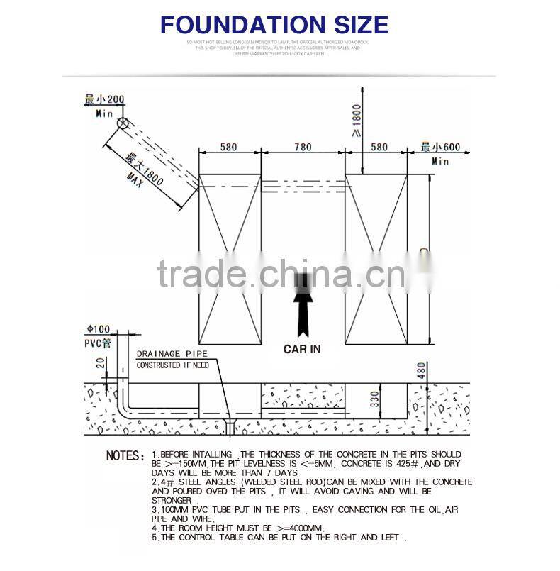 in ground scissor lift platform for cars