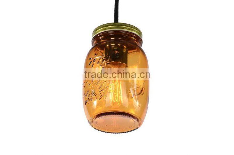 Manufacturer's hot sales glass bottle light for dining room,cafe bar,restaurant