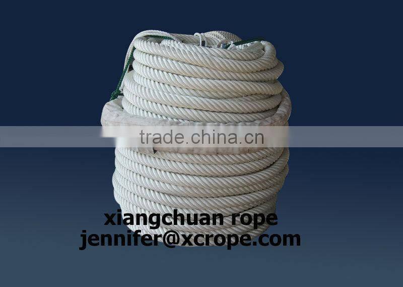 128mm 24 strands double braided polyester rope/splice eyes polyproplene/polyester/nylon