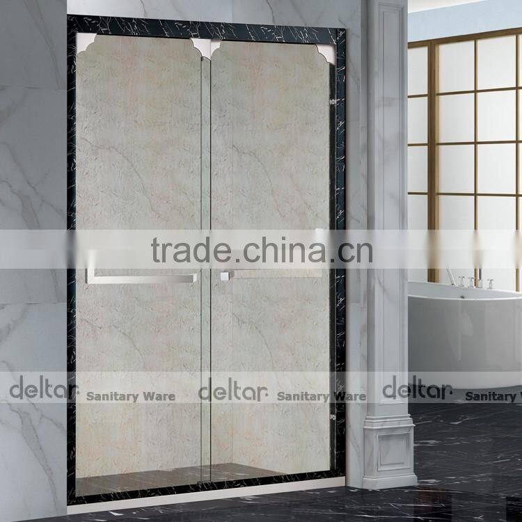 304 Stainless steel corner Shower room, Shower stall with circle arc glass Easy clean shower room