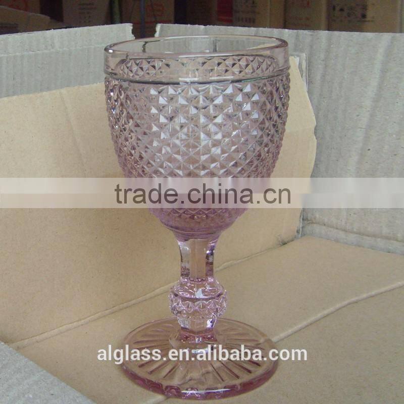 cheap heavy wine glasses wholesale blue wine glass