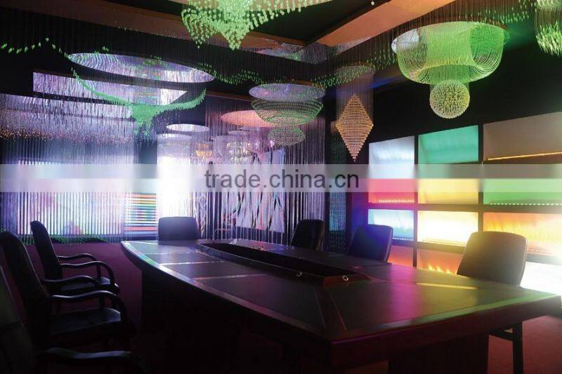 0.5m fiber spiral chandelier with mutilcolor change IR/RF remote controller