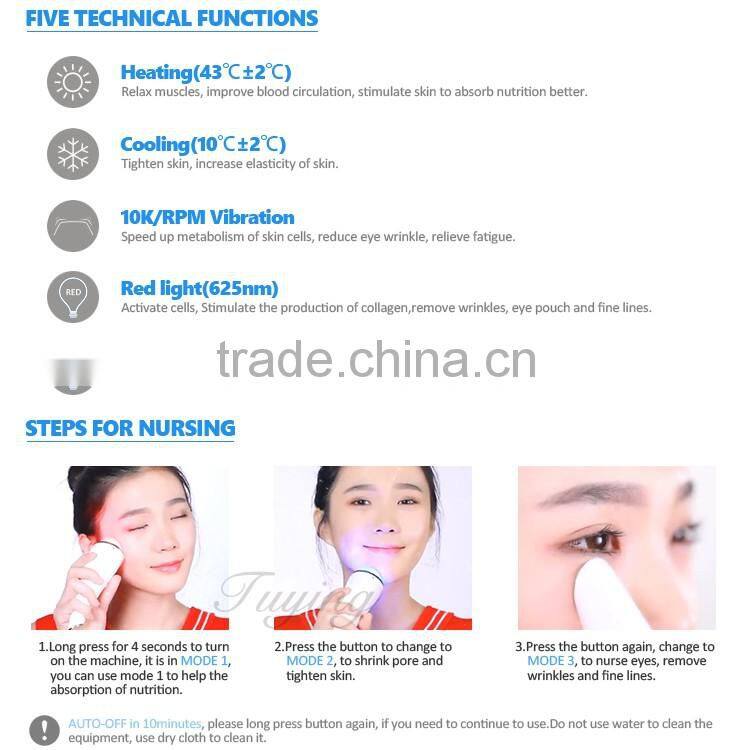 Home use photon light therapy warm and cold vibration machine