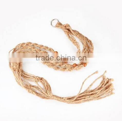 Wholesale 2016 Colorful Hanging Basket Plant Hanger Holders Large for Indoor and Outdoor Jute Rope 48 Inch