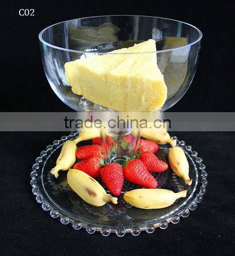 glass cake cover and stand