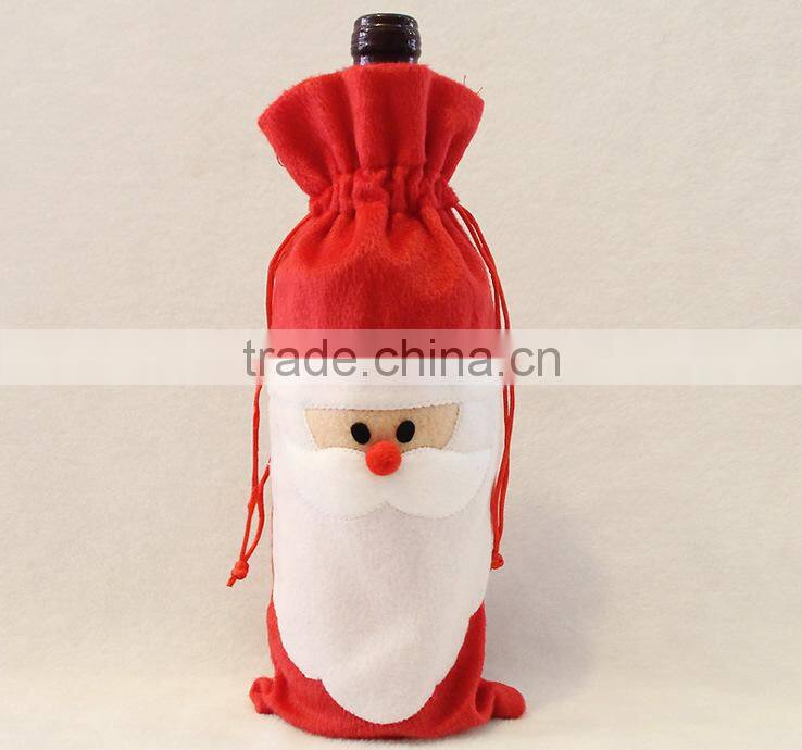 New Christmas Decorations Red Wine Bottle Cover Bags Xmas Santa Claus Christmas Table Dinner Decoration Ornaments Home Ornament