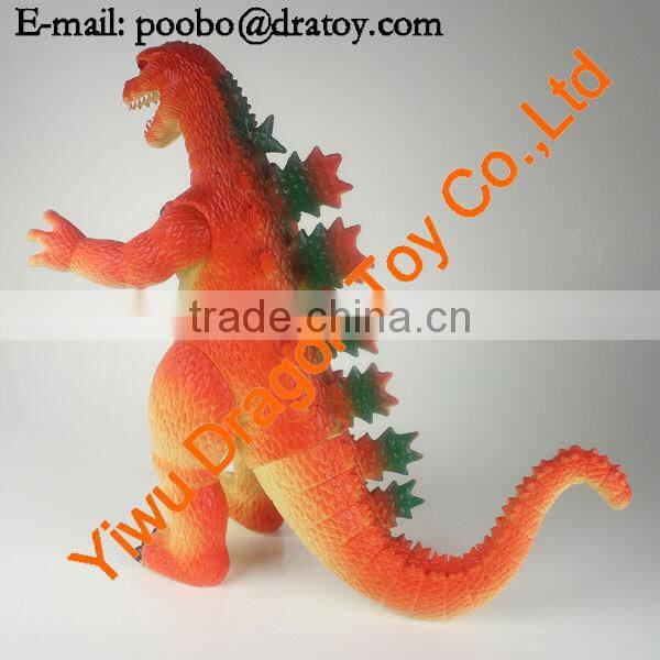 A variety of colorful dinosaur toys