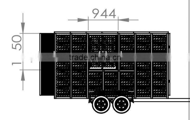 Powder coated galvanized Rubbish trailer