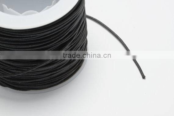 1mm Elastic Cords in Black Stretchable Cord Spooled Beading String for Beads #SD-S7351