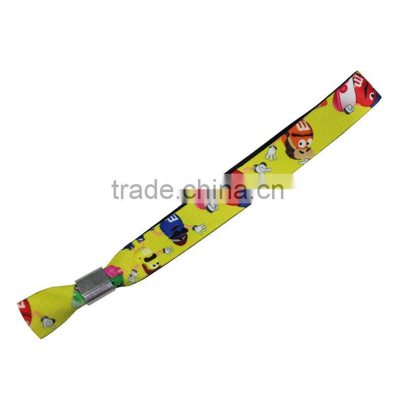 China wholesale high secure fabric wristband with plastic fastener