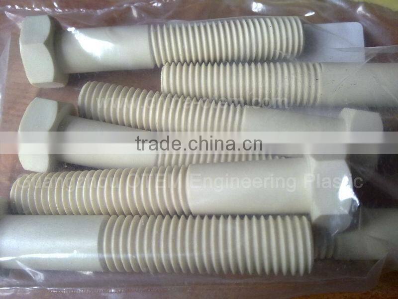 supply good wear resistance PPS plastic bolts and nuts