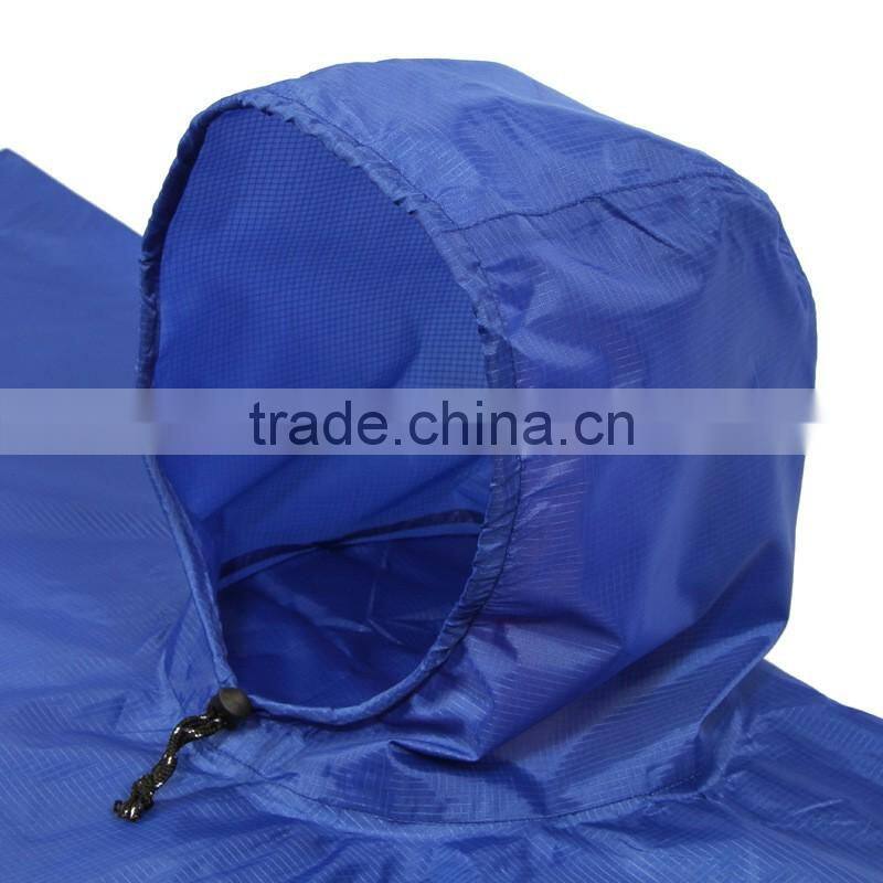 3 in 1 Multifuctional Climbing Raincoat Dampproof Mat Rain Poncho with Hoods