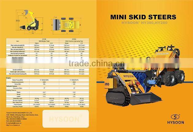 Hysoon Mini Track Skid Loader HY380