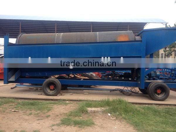 Large capacity mobile drum screen, drum sieve, mobile trommel for sale