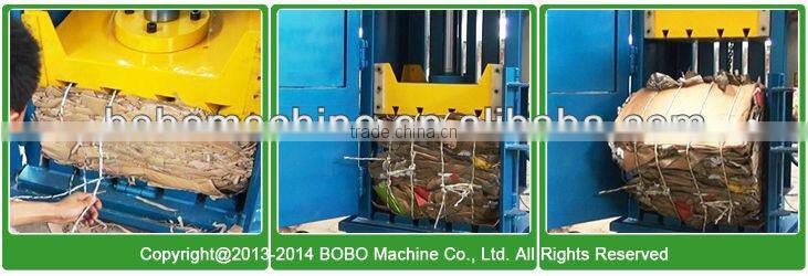 Electronic button control scrap cardboard baler
