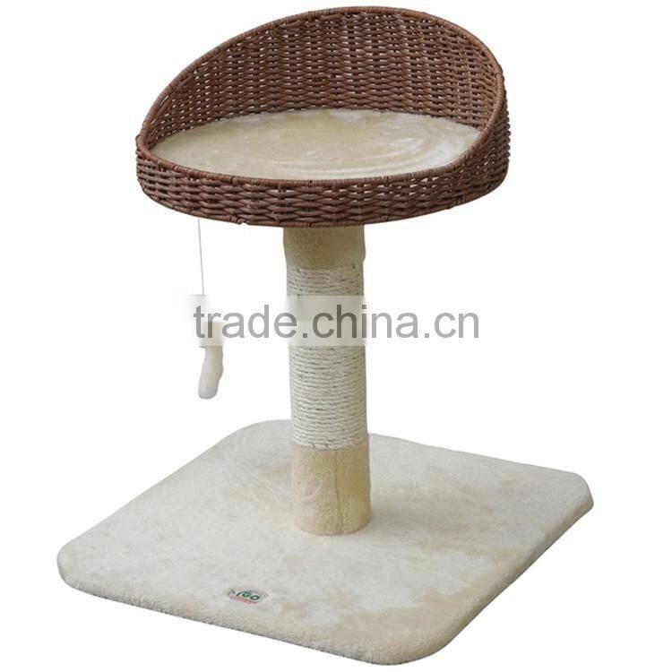 Factory supply handcraft tall cat house with toy wholesale cat trees