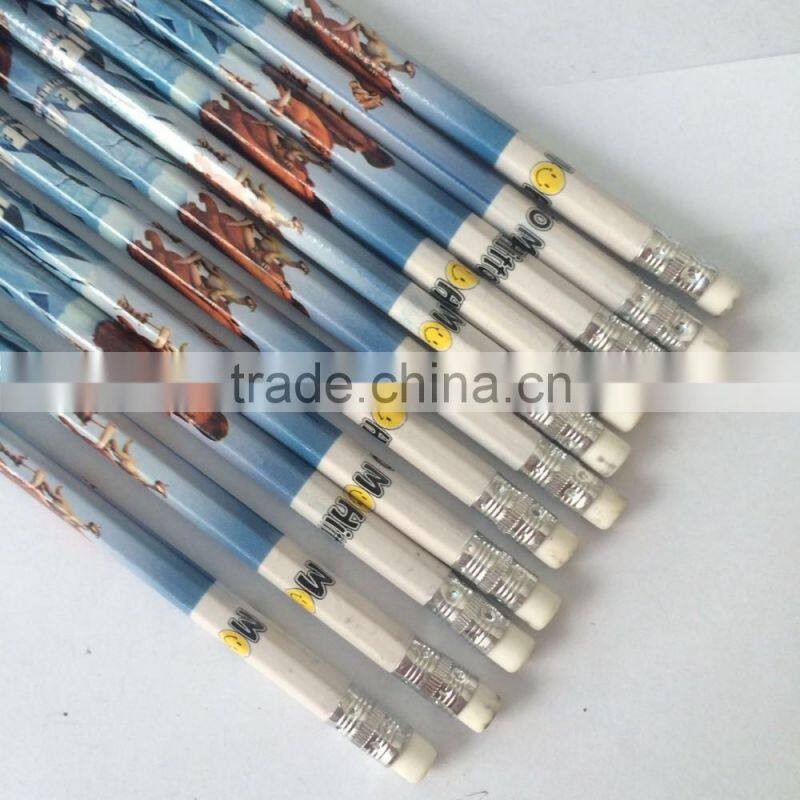 Wholesale wooden pencil, custom hb pencil with logo printing