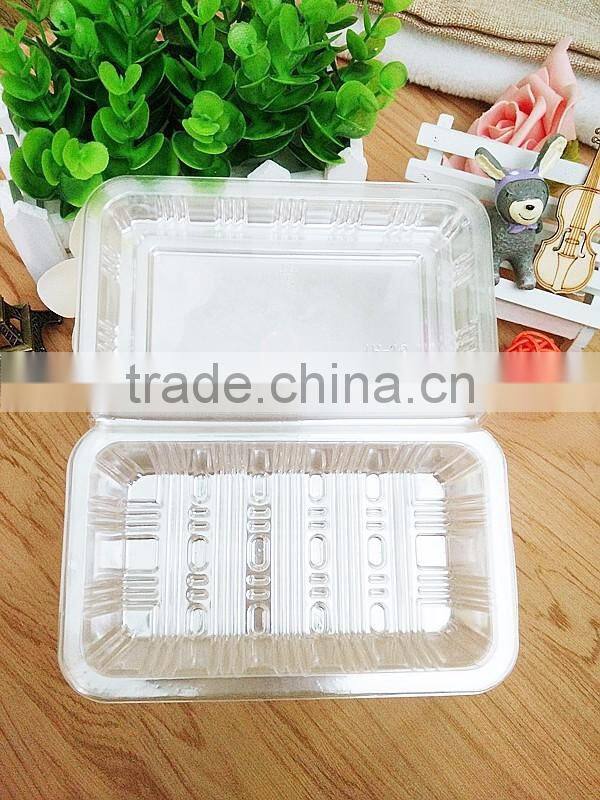 Disposable transparent plastic cake container/sushi box