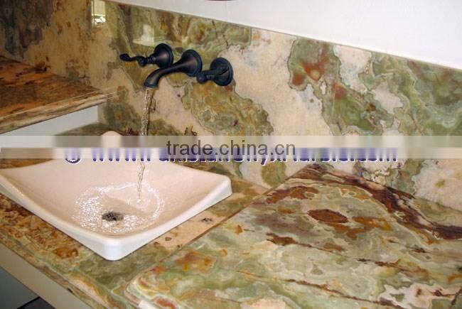 CUSTOM DESIGN ONYX BATHROOM COUNTERTOPS