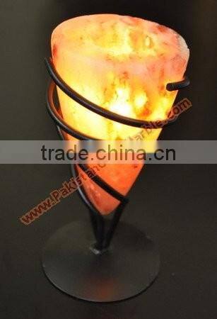 MODERN DESIGN WROUGHT IRON SALT CANDLE HOLDER & TEALIGHTS