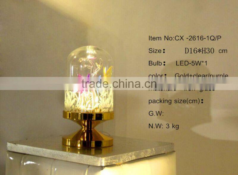 2015 Hot Sale Creative Amazing Indoor Purple Iron Table lamp