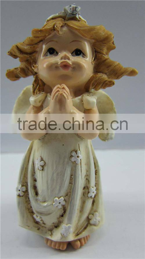 Resin small young girl figurine