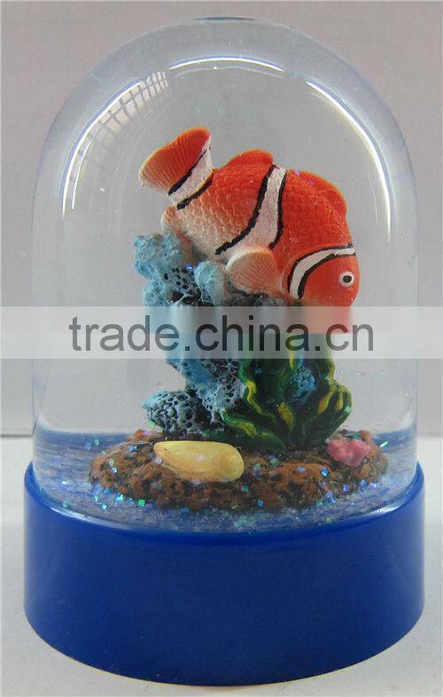 Fish snow globe, acrylic fish sea snow globe