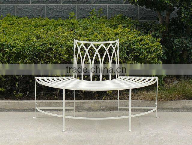 Vintage garden wrought iron garden bench