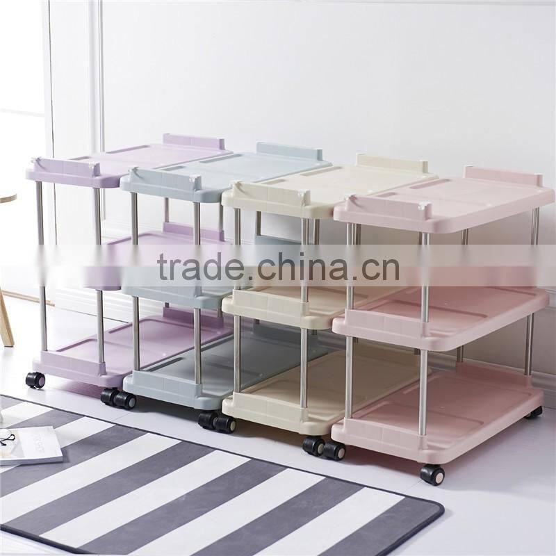 3 Tier Durable Impact and Rust-Resistant Plastic Shelves