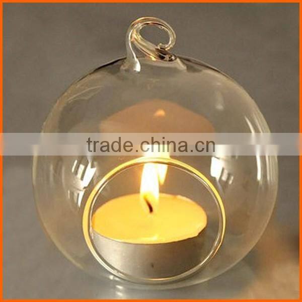 Wholesale clear hanging glass ball candle holder