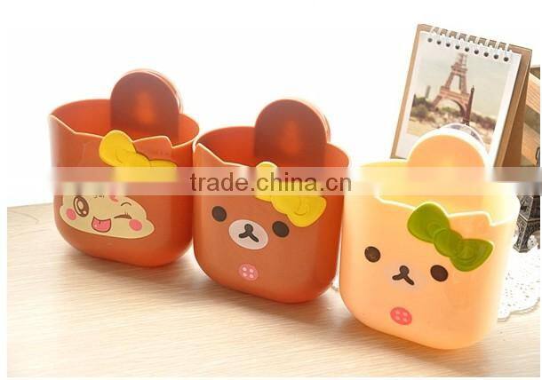 3021 cartoon function plastic pen holder wholesale with suction cups