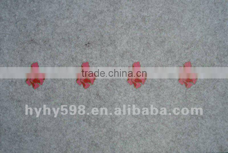 embroidery Christmas object red mat/placemat/felt placemat