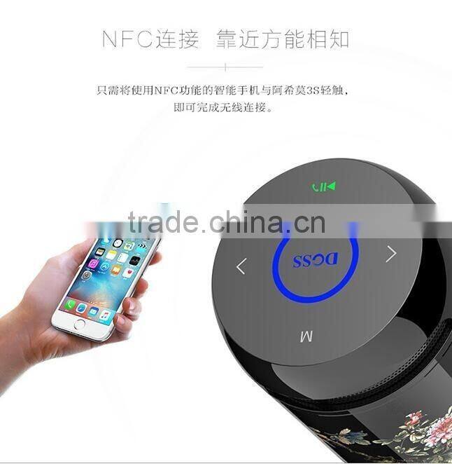 Newest Arrival Ceramic Design Portable Bluetooth Speaker With QI Wireless Charger Bottom/TFCard/Remote Control Bluetooth Speaker