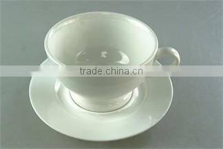 Hot sale stocked white ceramic tea pot set,one tea pot one cup with saucer for hotel and restaurant use