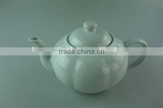 cheap ceramic pumpkin shape customized tea pot with lid