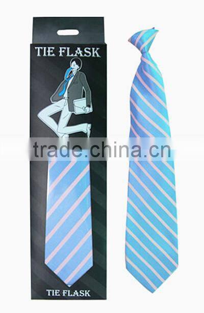 Creative Tie Flask / microfiber tie with secret hidden wine flask / plastic drinking flask
