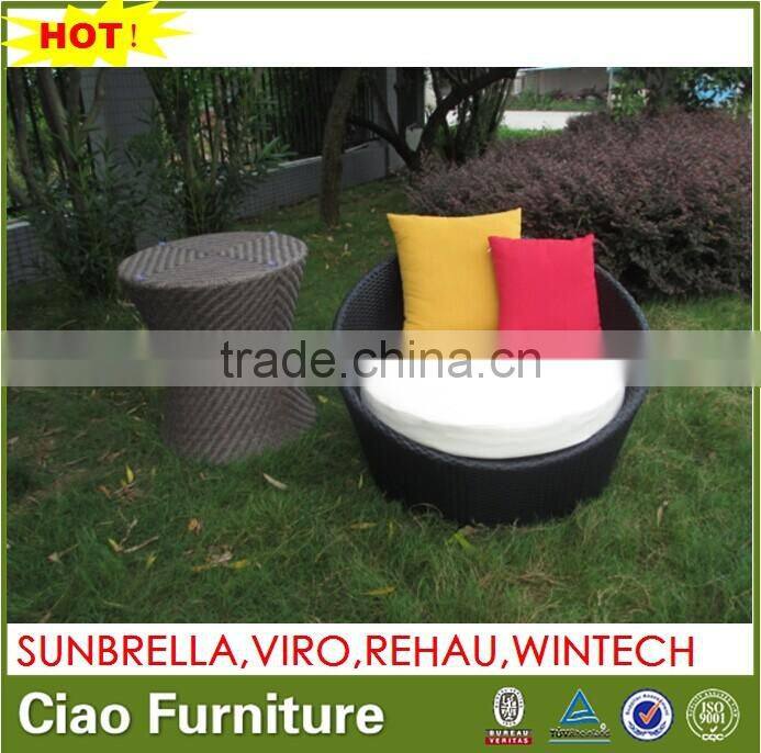hot sell high quality outdoor rattan round daybed
