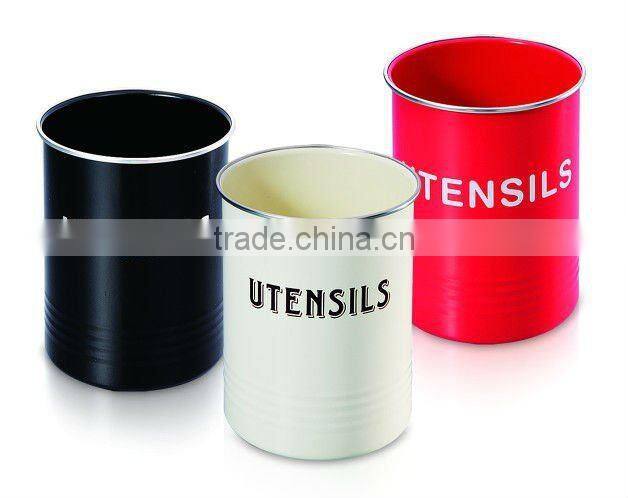 SET Square shape metal bin set for dry food/bread bin