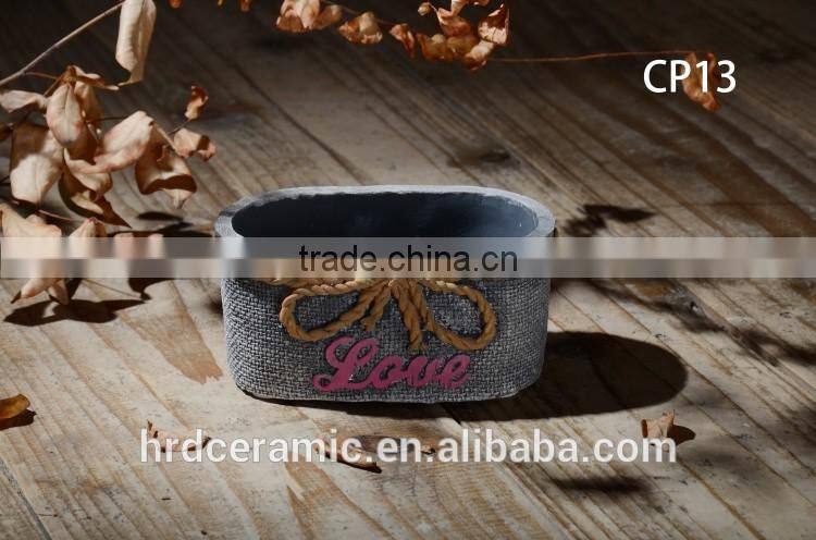 2016 concrete flower plant planter colorful decorative cement flower pot