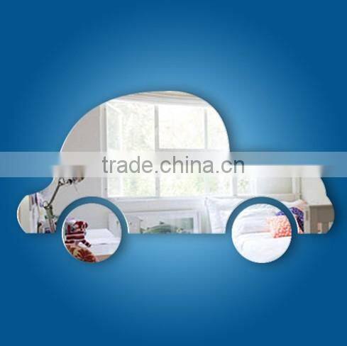 Car Shape Mirror Stickers for Kids Room Decoration