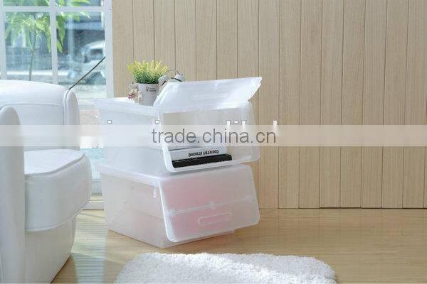 new design ,PP plastic storage box with a lifted cover