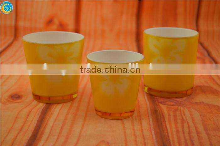 colored candles promotion glasses,glass candles jar,color tea cup holder