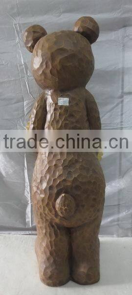 Welcome door decoration fiberglass life size garden bear statue