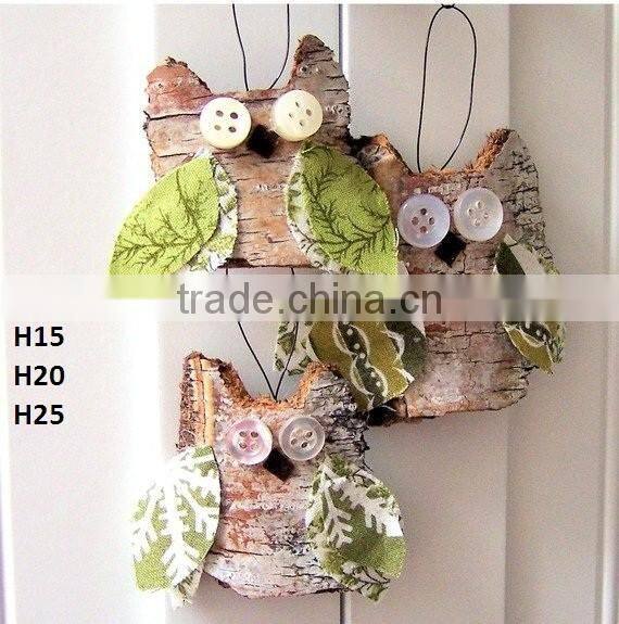 Natural wooden hanging christmas ornaments decoration