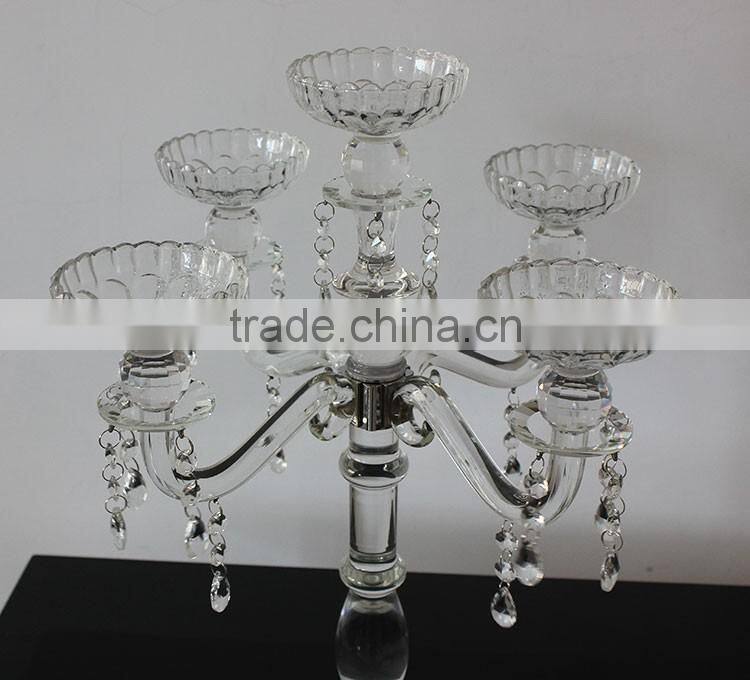Jingyage wedding crystal table flower candelabra centerpiece