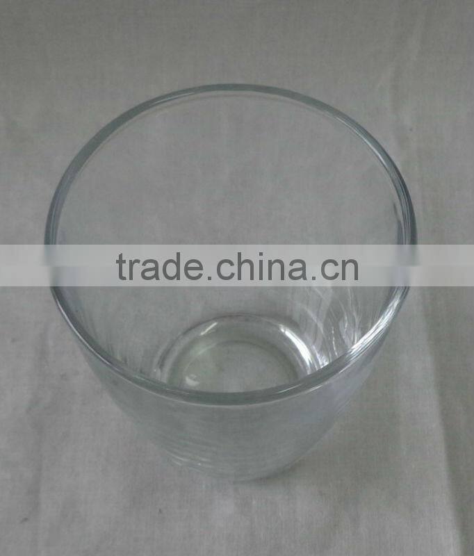 Round bottom clear glass cup