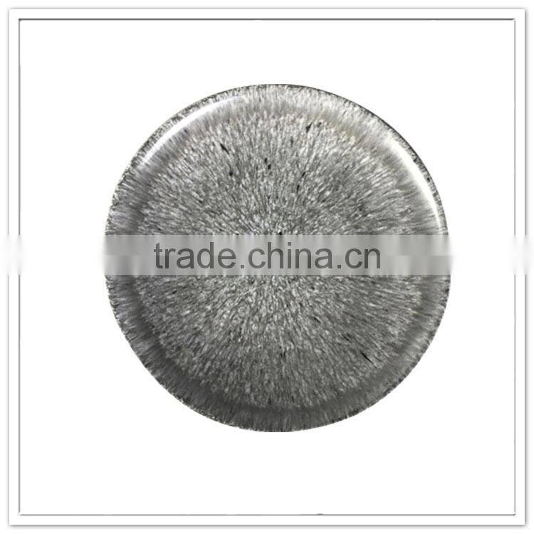 Top grade vintage aerospace design flat dishes, melamine white dish meals