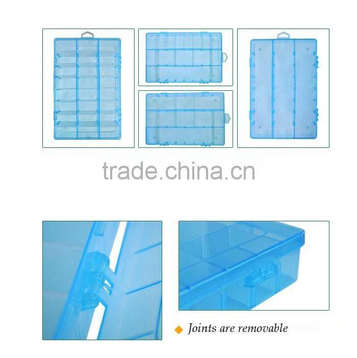 24 Grids Transparent Cosmetic Plastic Removable grids DIY Organizer Bin Makeup Storage Box